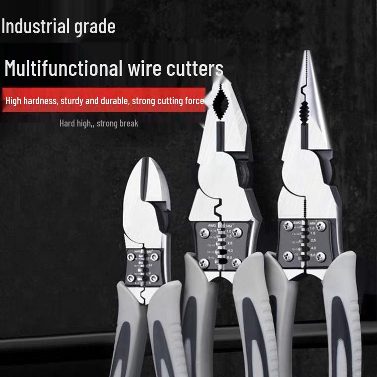 German-Style Multifunctional Wire Pliers: Industrial-Grade, Labor-Saving, Universal, Combination, and Diagonal Cutting Pliers for Electricians.