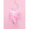 Dream Catcher Pink Feather Wind Chime Hand-made Outdoor Garden Curtain Hanging Ornaments Birthday Christmas Gift Home Decoration