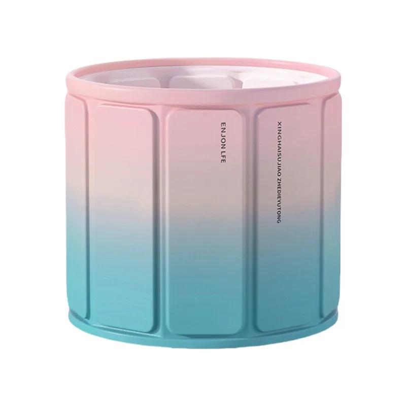 Круглая складная ванна для детей и взрослых, портативная ванна, СПА для ванной, удобное хранение, складное ведро для купания с крышкой