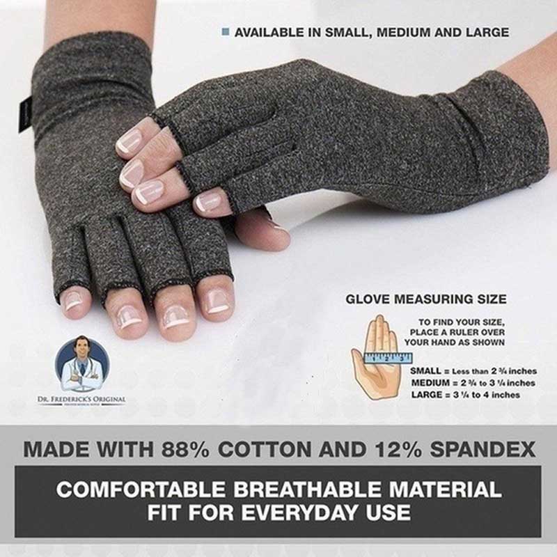 Unisex Therapy Gloves Compression Ease Muscle Tension Relieve Carpal Tunnel Aches Joint Pain Relief Half Finger Gloves