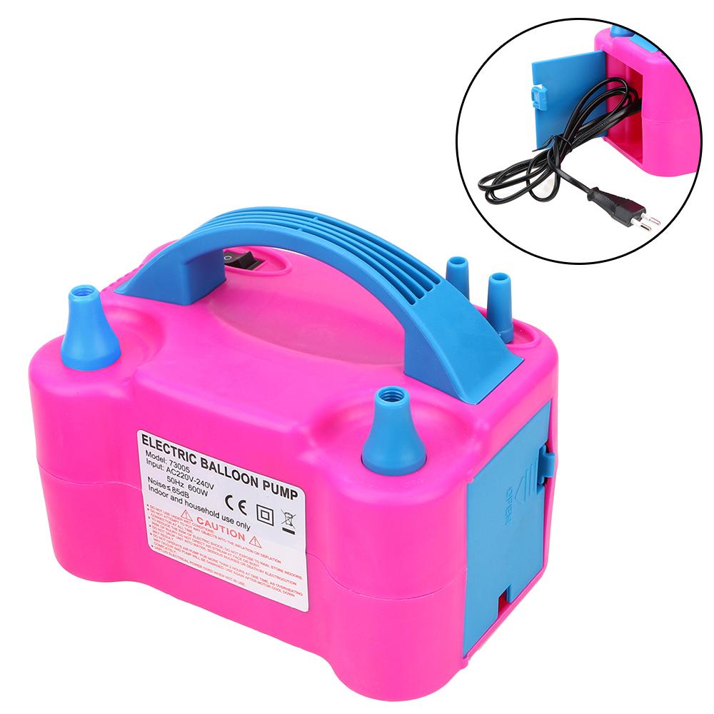Воздушные шары для украшения вечеринки, воздушный насос с вилкой ЕС, 1 шт., высоковольтный электрический насос для накачивания воздушных шаров с двойным отверстием, воздушный компрессор