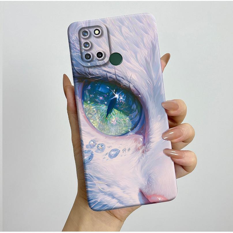 Phone Case For Realme 7I RMX2103 C17 Shockproof Case For Realme C17 Pretty Flowers Liquid Soft Silicone Back Cover Bumper Fundas