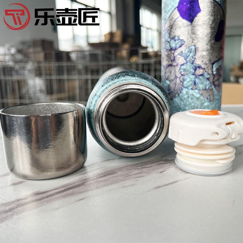 Premium Titanium Vacuum Insulated Travel Mug With Tea Infuser 600ml Leakproof Double Wall Cup Office Outdoor Gift