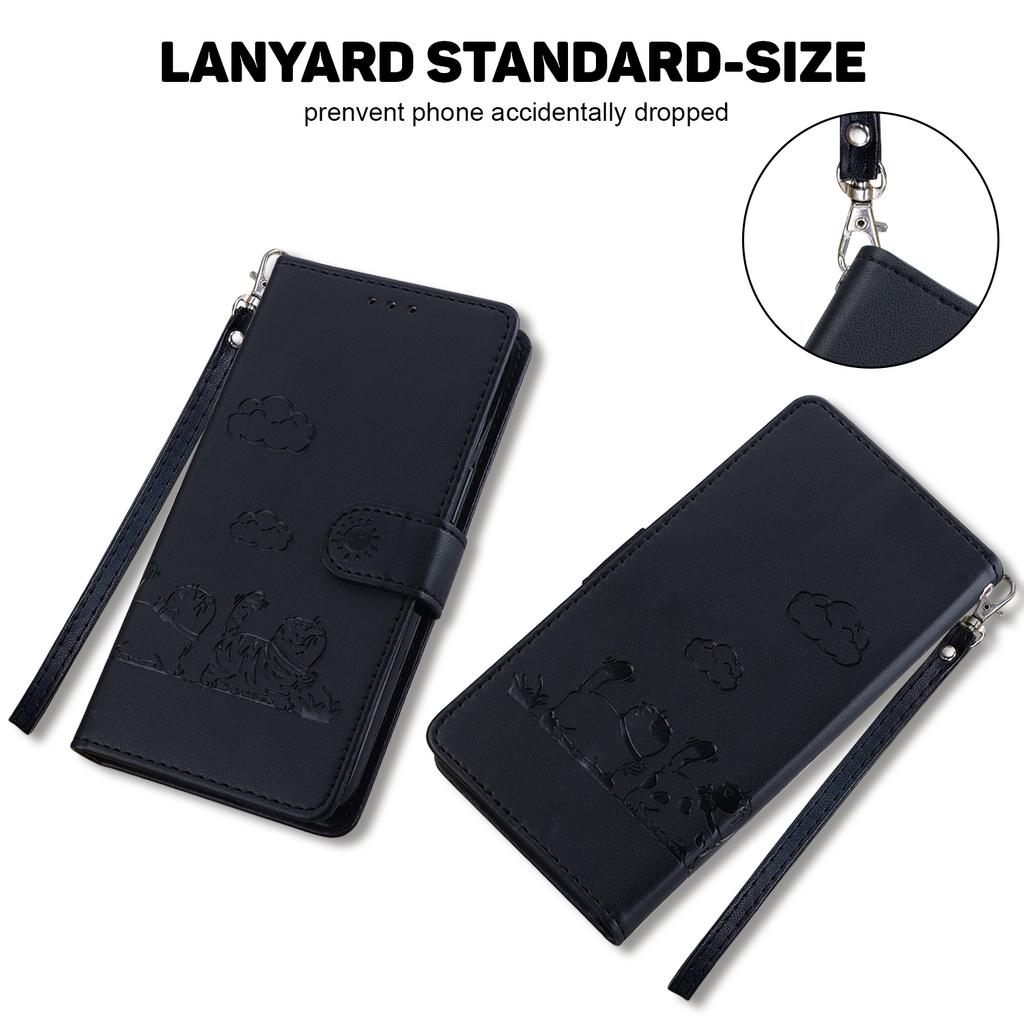 Для Xiaomi Redmi 15C 5G (США) (173мм)/15C 4G (США) (173мм) Чехол с блокировкой RFID, с рисунком котенка, из ТПУ+ПУ кожи, чехол для телефона с ремешком на запястье