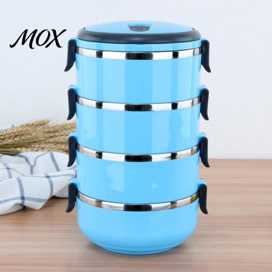 Leak Proof Meal Prep Stackable Insulated Lunch Box with Handle, Stainless Steel Interior Easy Cleaning Outdoor Picnic Food Container Design,