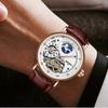 BOYZHE Luxury Automatic Skeleton Men's Wrist Watch Moon Phase Male 116