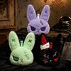 Dark Rabbit Keychain Gothic Style Bunny Keyring Backpack Pendant Charms Cartoon Hanging Keyring Birthday Party Gift