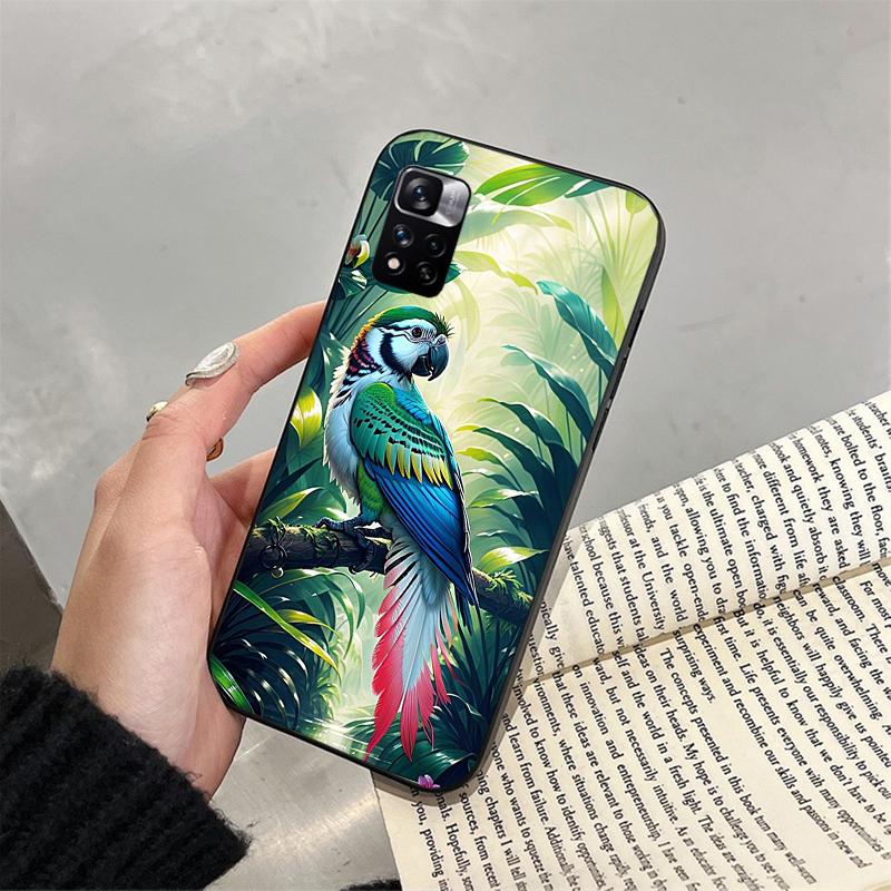 Чехол для телефона с изображением попугая ара для Xiaomi Redmi note 13 12 Pro 11S 11 10 Pro 10S 12S Redmi 10 13C 9C
