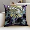 Gothic MMotionless In WhiteS Cushion Cover Breathable and skinfriendly linen pillowcase square removable and washable cushion