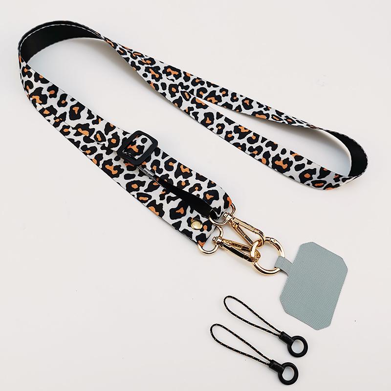 Ремешок-шнурок на шею для мобильного телефона, Crossbody, с леопардовым принтом, цепочка с универсальной прокладкой для всех чехлов для телефонов