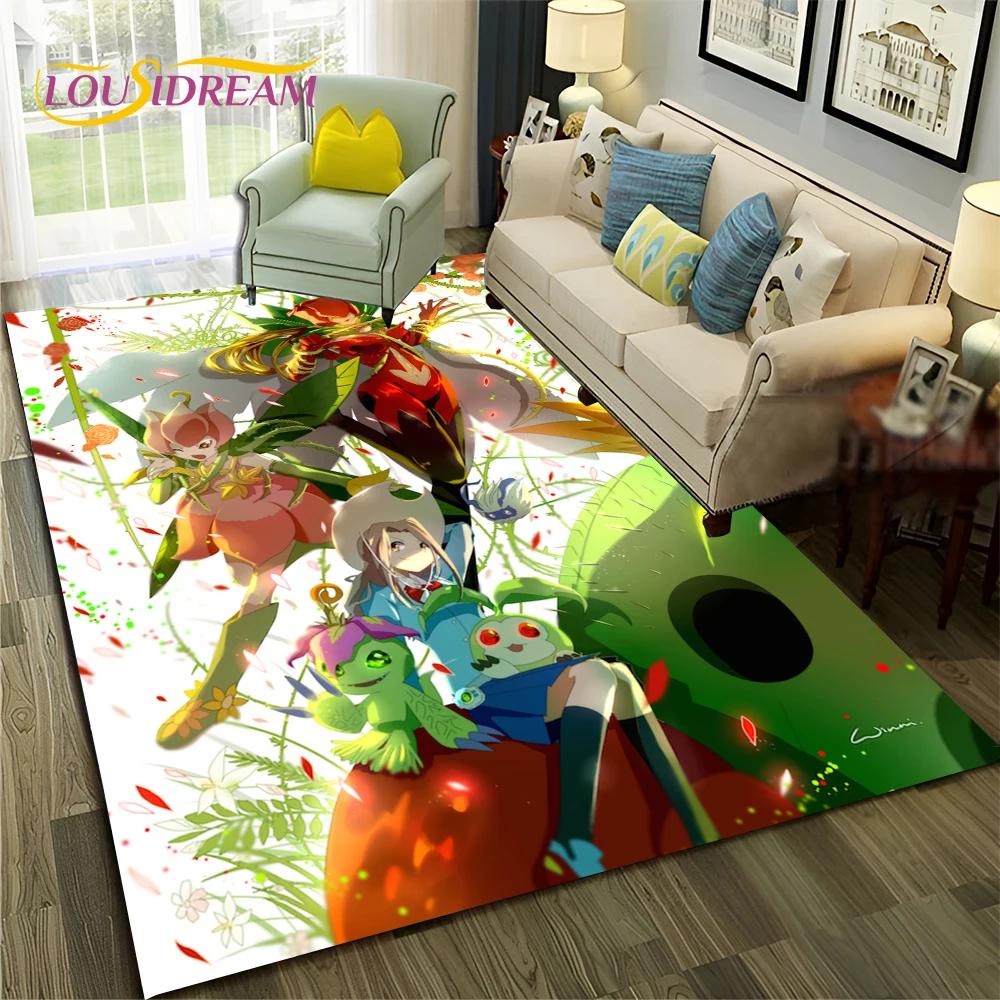 3D ковер с рисунком Digimon Adventure Monster для дома, гостиной, спальни, дивана, коврика, декор, детский коврик, нескользящий напольный коврик