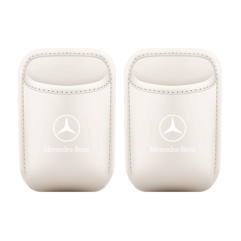 AAN1 2PCS PU Leather Car Door Cup Holder Organizer Box for Mercedes-Benz C E A S GLC GLE GLB G Class etc Seat Back Clip Storage