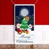 Рождественский занавес, баннер, многоразовый, легко повесить, праздничный дверной чехол для украшения дома, фотосъемка