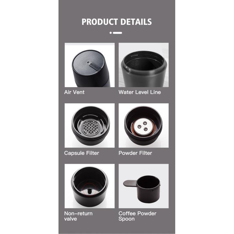 Электрическая портативная кофемашина для эспрессо, капсульная кофемашина, портативная кофемашина