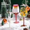 1 шт. Рождественская серия Бокалы для красного вина Фестивальный мультяшный узор Хрустальный бокал Рождественская вечеринка Бокалы для красного вина Шампанские бокалы