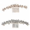 Silver Toothed Insert Comb Gold Hair Clip Luxury Rhinestone Hairpin  Festival
