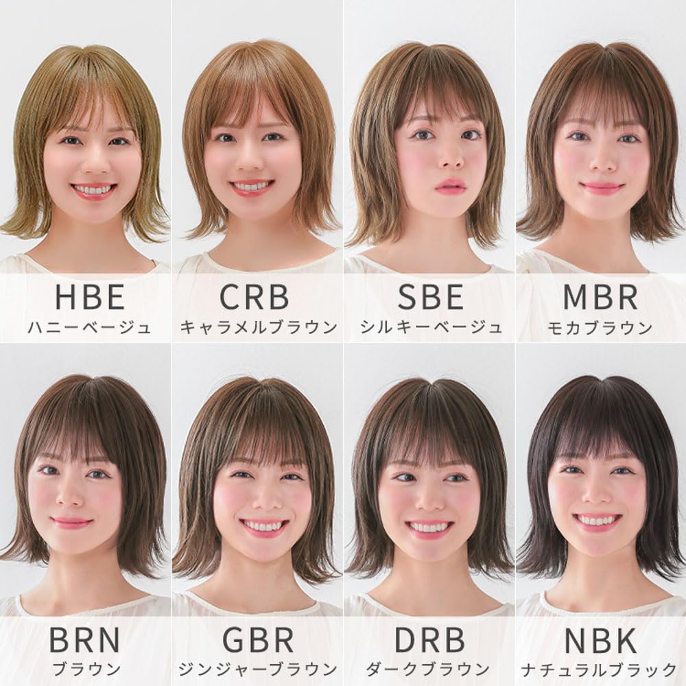 Wig Bob Full Wig Venus Relaxed Short Bob Bob Wig Free Size Beige pw111HBE [AQUADOLL] HBE.Honey