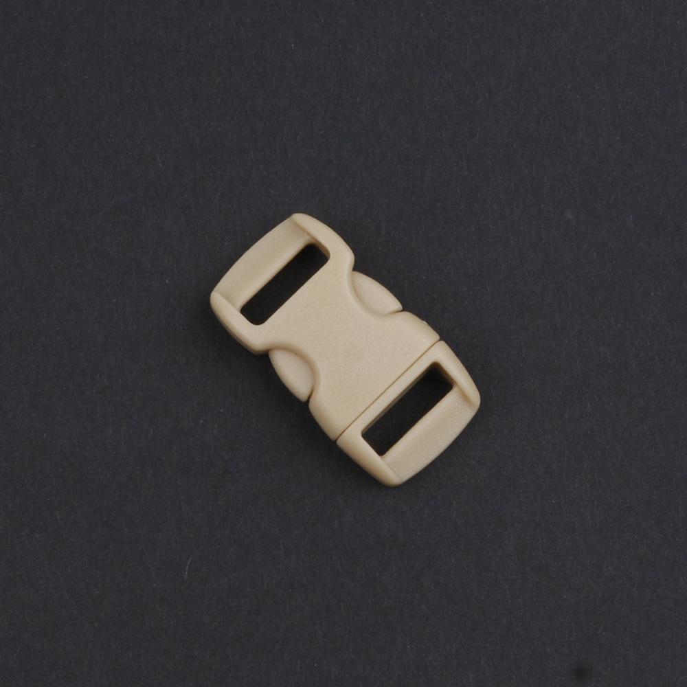 DIY Plastic Bracele Parachute 10mm 3/8" Side Release Buckle Outdoor Camp Paracord Webbing Strap