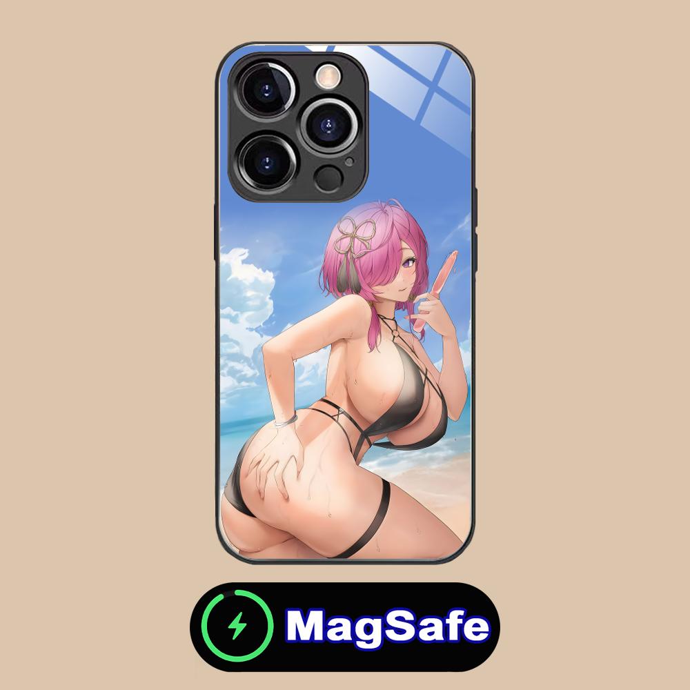 Чехол для мобильного телефона Wuthering Waves Taoqi для iPhone 17 16 15 14 13 12 11 Air Pro Max Plus Mini MagSafe Стеклянный Цветной Чехол Cover