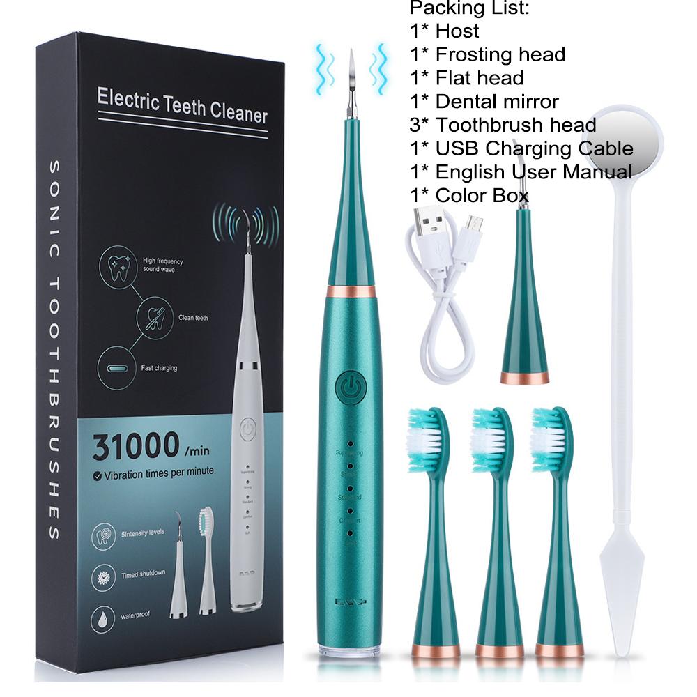 Отбеливание зубов Электрический очиститель зубного камня Звуковой очиститель зубного камня Ирригатор для полости рта Чистящее устройство Зубная щетка Перезаряжаемая