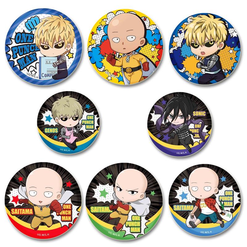 32/44/58 мм Сайтама круглая мультяшная фигурка брошь One Punch Man аниме значки косплей значок нагрудное украшение сумка одежда ювелирные изделия аксессуары подарки