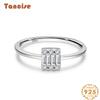 Tancise Classic 925 Sterling Silver Zircon Ring Ladies Jewelry Wedding Promise Party Gift