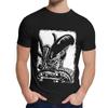 Футболка Alien Vs Predator Alien Covenant Мужская Потрясающая Хлопковая Футболка с Круглым Вырезом