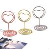 10Pcs Love Heart Table Number Holder Place Card Photo Picture Clip Memo Note Card Stand Wedding Anniversary Birthday Party Centerpieces