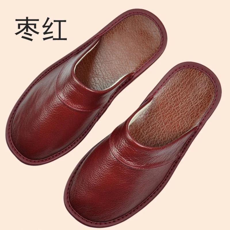 Тапочки из коровьей кожи унисекс большие размеры льняные домашние мужские тапочки для дома для мужчин женские мужские тапочки роскошные мягкие туфли на плоской подошве
