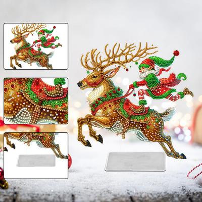 Акриловые рождественские специальные формы Merry-go-cardular настольные алмазные картины наборы для украшения 5D DIY алмазное искусство настольные украшения
