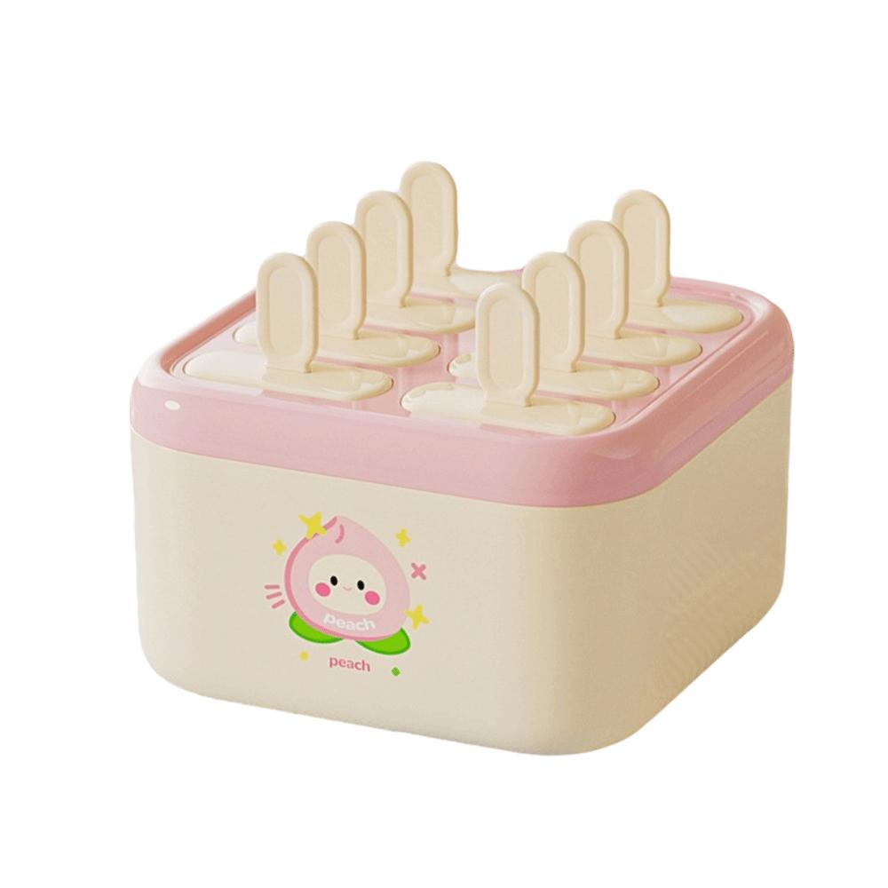 Cartoon Maker Ice Pop Trays 8 Grids Ice Pop Maker Food Grade Ice Cream Box Summer