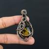 Драгоценный камень Pietersite из чистой медной проволоки, обернутый кулоном ручной работы, ювелирные изделия для нее