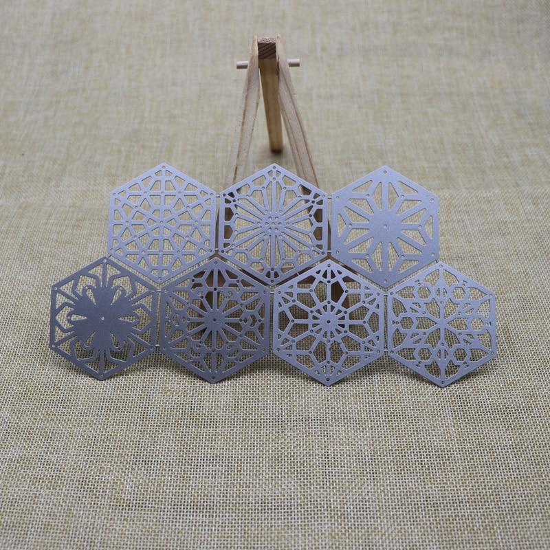 7 шт. шестигранная рамка металлические штампы для резки ремесленные штампы высечка тиснение скрапбукинг карты сделать трафарет