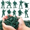 12-48 шт. Зеленые 5 см Военные Тактические Миниатюры Солдат Армейские Модели Фигурки для Коллекционеров Диорамных Витрин Реквизит для Военных Сцен JXB
