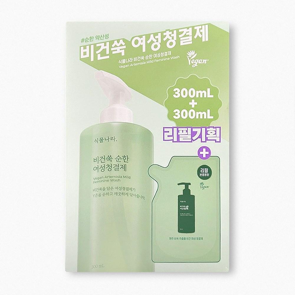 Plant Nara Веганское Полынное Мягкое Средство для Женской Гигиены Основной Флакон + Рефилл 600 мл 1 шт