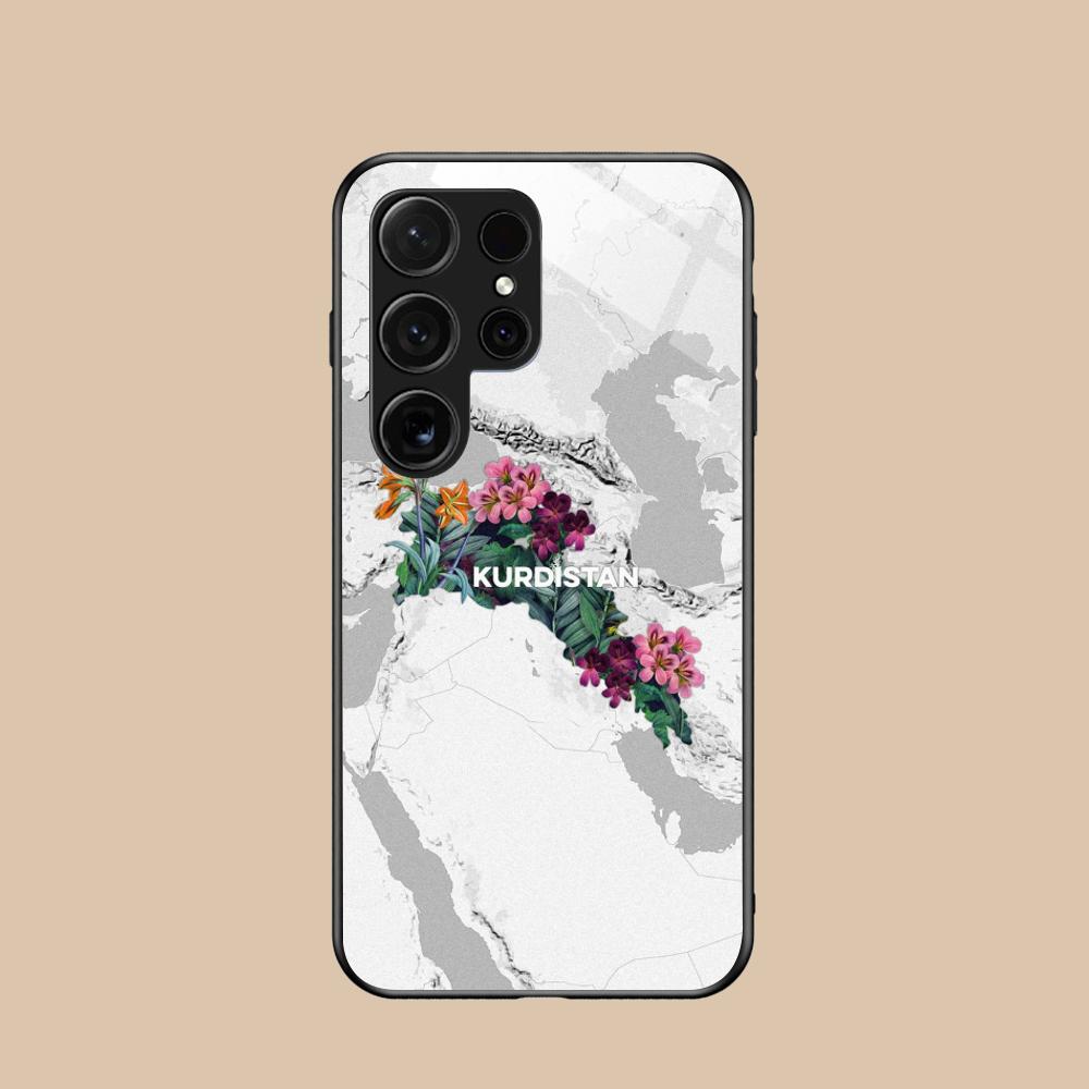 Стеклянный чехол для мобильного телефона с флагом Курдистана для Samsung Galaxy S26 S25 S24 S23 S22 S21 S20 Note20 Plus FE Ultra Цветная крышка