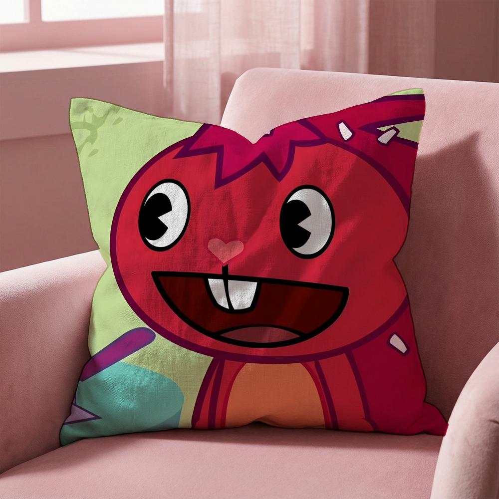 Чехол на подушку N-Nutty H-Happy Tree Friends, Чехол на подушку для разных случаев для дома и автомобиля - Двусторонний, Мягкий и прочный для ежедневного использования