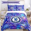 Chelsea FC Pattern Printed 3PCS Bedding Set Soft Skin-Friendly Washable Duvet Cover & Pillowcases Set All Season Bedroom