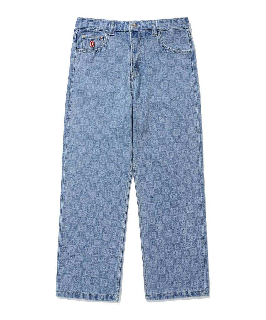 COVERNAT C Pattern Denim Regular Pants Blue