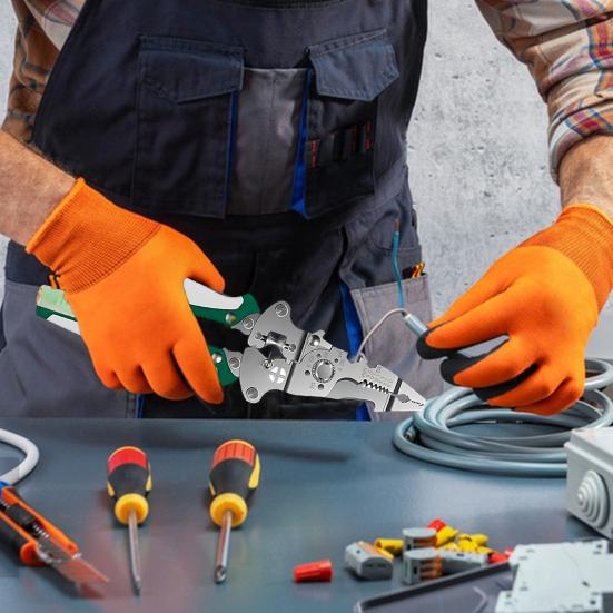 Стриппер для проводов с тестером напряжения Эргономичный Портативный Многофункциональный Инструмент для зачистки электрических проводов Высокой точности Компактный