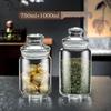 Jiakangming Цилиндрические стеклянные банки для хранения продуктов с крышками