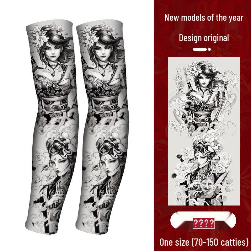 Мужские солнцезащитные рукава из ледяного шелка: Вождение, Велоспорт, Защита татуировок