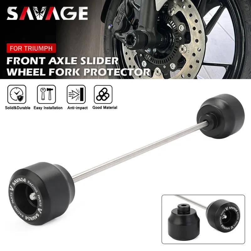 Front Axle Fork Crash Slider For Tiger 900 850 1200 Thruxton Trophy 1215 Scrambler 1200 Speed Twin Motorcycle Wheel Protector