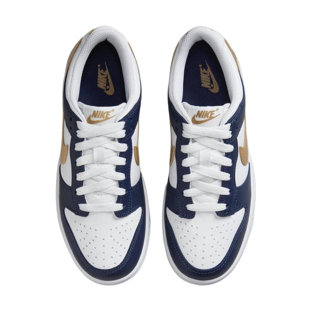 Nike Dunk Low GS Midnight Navy Wheat Kids Sneakers Blue White FB9109-111