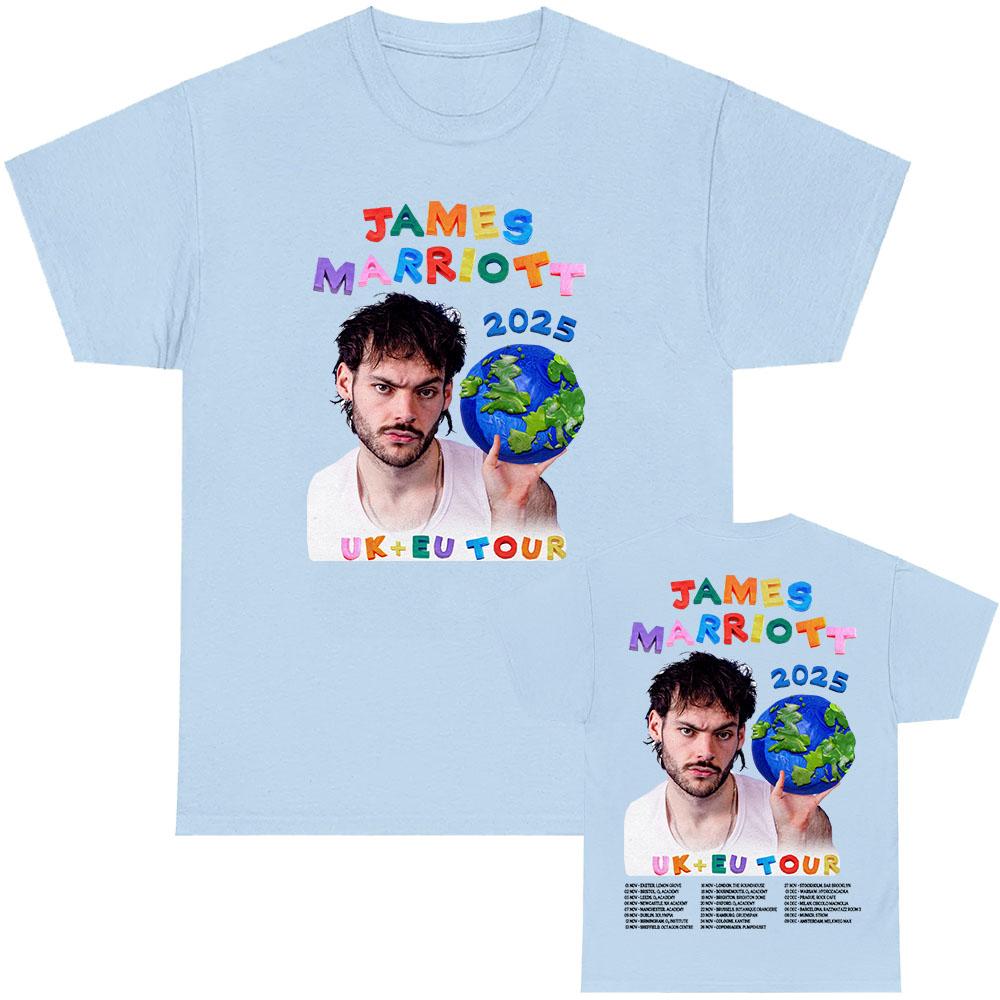 James Marriott UK EU Tour 2025 Tshirt Summer Oneck Fashion Graphic Tshirts Short Sleeve Unisex Women T Shirt Unisex Streetwear