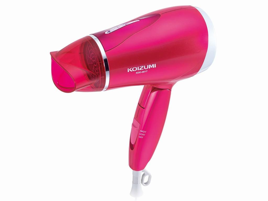 Фен Koizumi с отрицательными ионами, совместимый с зарубежными странами, яркий розовый KDD-0017/VP
