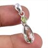Natural Amethyst,Peridot Gemstone 925 Sterling Silver Jewelry Pendant 1.50" r4C31