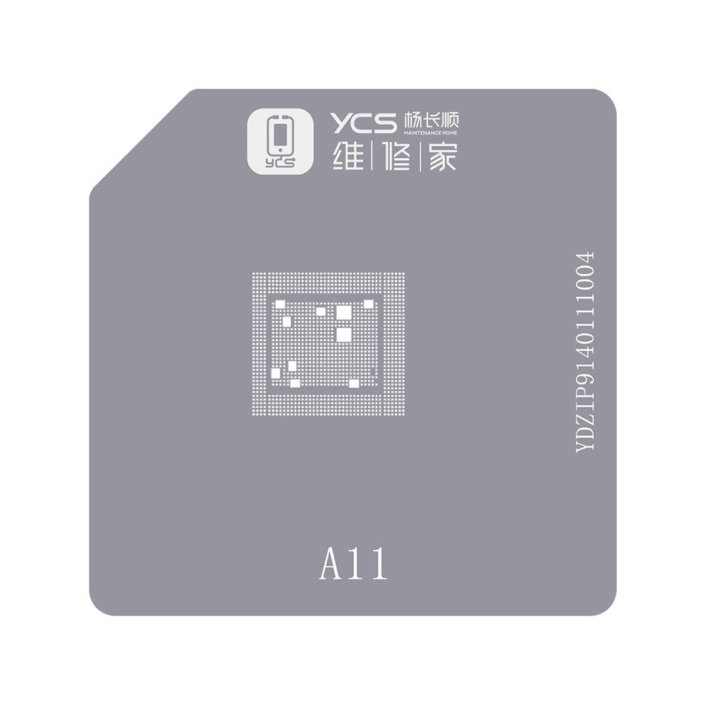 BGA трафарет YCS для iPhone 6-15 Pro Max CPU A8/A9/A10/A11/A12/A13/A14/A15/A16/A17 Трафарет для реболлинга BGA Платформа для нанесения припоя