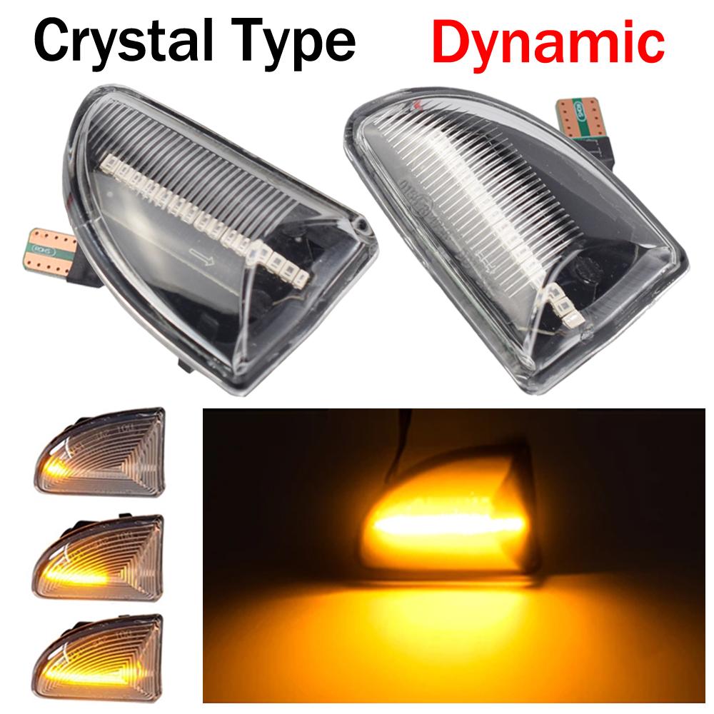 2PCS Smoked lens Amber LED Dynamic Side Marker Light Turn Signal Lights For Smart Fortwo 451 MK1 & MKII 2007-2014