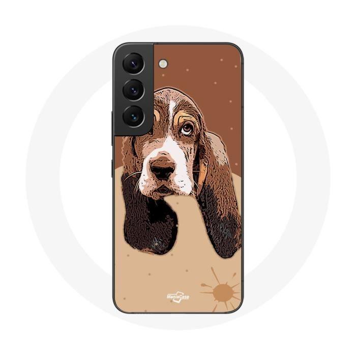 Coque pour Samsung Galaxy S22 Basset Hound chien visage
